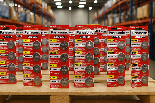 Bateria Lithium 3v CR2032 Panasonic,caixa com 100 uns