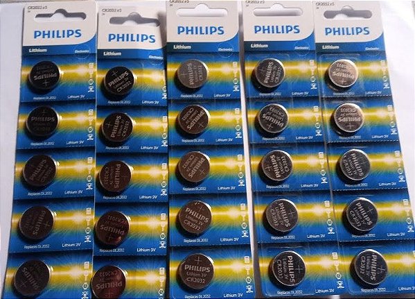 Bateria  CR2032 3v Philips caixa com 100 uns