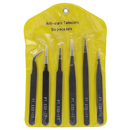 Pinça  Kit 6 Peças Para Relojoeiro joalheiro anti-estática