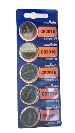 Bateria Lithium 3v Cr2016 Sony/Murata kit com 100 unidades