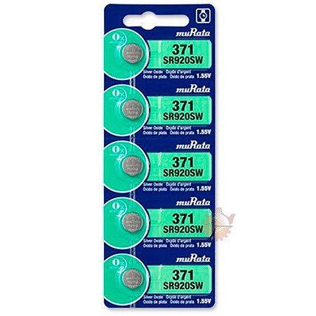Pilhas Para  Relogios 371  Sony Murata  Kit Com 5 uns