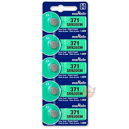 Pilhas Para Relogios 371 Sony Murata Kit Com 5 uns