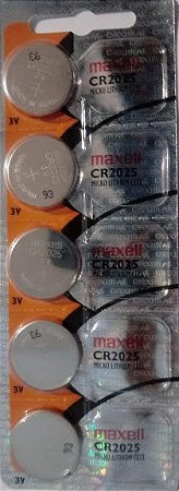 Bateria Cr2025 Maxel cartela com 5 uns