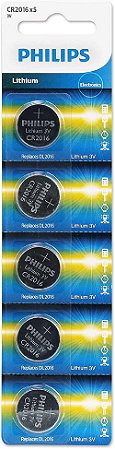 Bateria  Cr2016 3v Philips cartela com 5 uns
