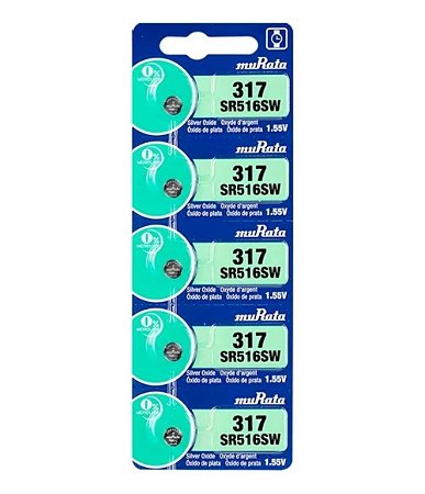 Bateria Para Relogios  SR516/317 Sony/Murata kit com 5 unids