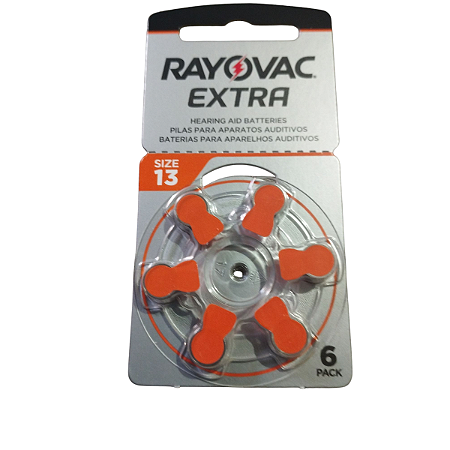 Bateria Auditiva A13 Rayovac Cartela C/ 6 Unds