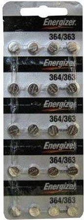 Baterias para relogios 364 cartela com 20 uns