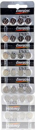 Baterias para relogios 371 Ernegizer cartela com 10 uns