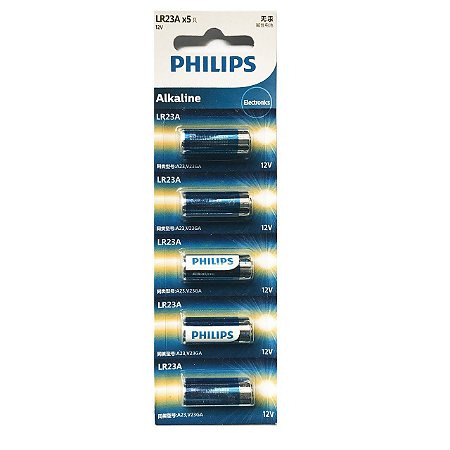 PILHAS 12V A23 PHILIPS CARTELA COM 5 UNS