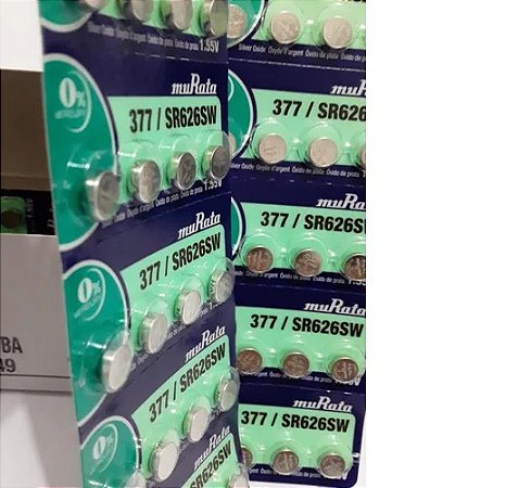 Bateria Para Relogios 626/377 Sony Murata Kit Com 100 Uns