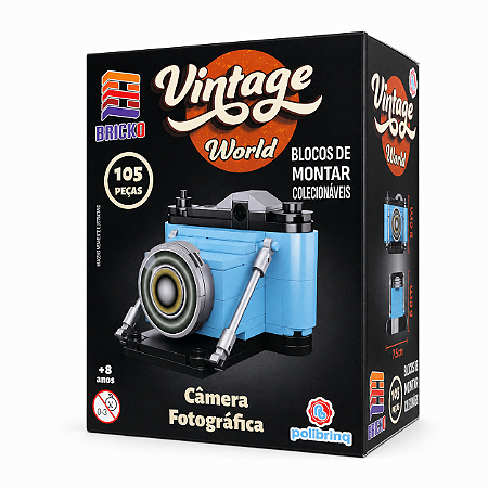 Blocos de Montar Vintage World - Máquina Fotográfica