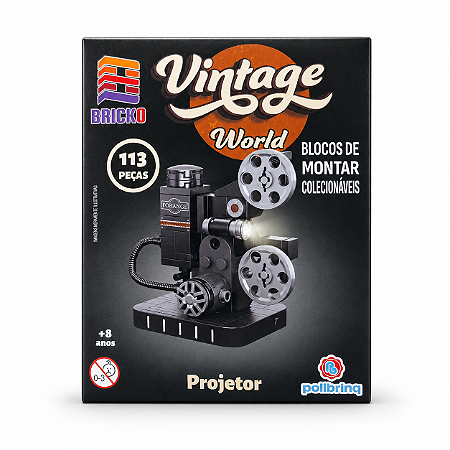 Blocos de Montar Vintage World - Projetor de Filmes