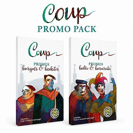 COUP PROMO PACK - Expansões Bufão e Burocrata + Burguês e Benfeitor