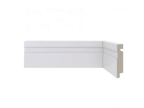 Rodapé Poliestireno 7cm 456 Moderna Santa Luzia Branco 240cmx16mm (Barra)