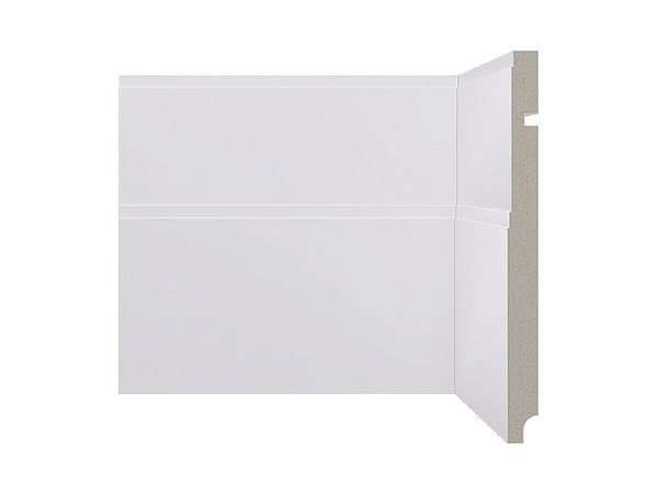 Rodapé Poliestireno 20cm 544 Art Deco Santa Luzia Branco 240cmx16mm (Barra)