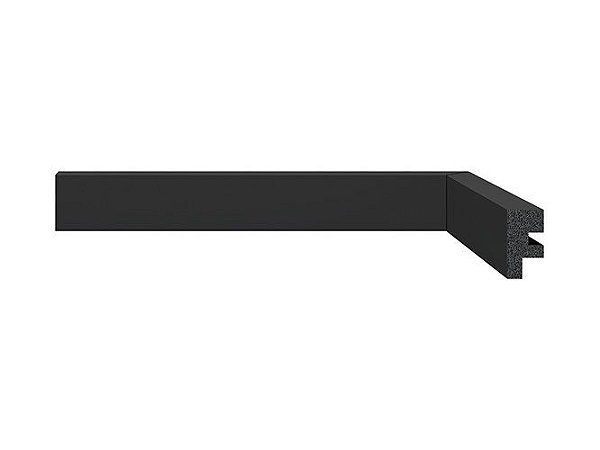 Rodapé Santa Luzia Preto 3cm 3466 Poliestireno 240cmx16mm Black (Barra)