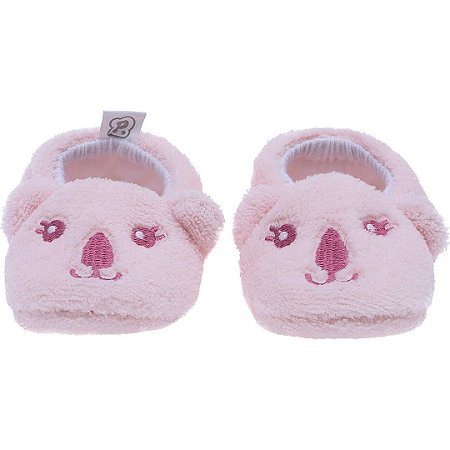 Pantufa Baby Tamanho Único Rosa Coala - Pimpolho