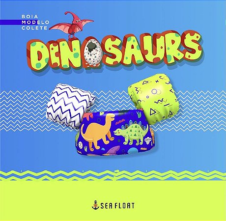 Bóia Tripla Colete Infantil Dinossauro - Sea Float