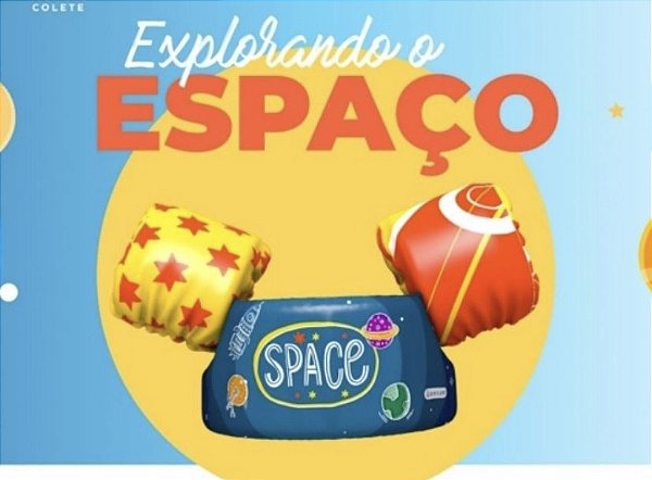 Bóia Tripla Colete Infantil Espaço - Sea Float