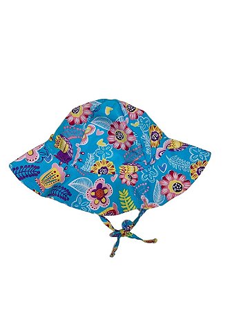 Chapéu de Banho Infantil Com FPS 50+ Floresta Azul - Ecoeplay