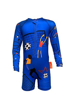 Macacão Com Zíper e Proteção Solar Meio de Campo - Panda Pool