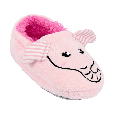 Pantufa Infantil Elefante Rosa - Pimpolho