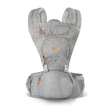 Canguru Para Bebê "Hipseat" Cinza Multikids Baby - Fisher Price