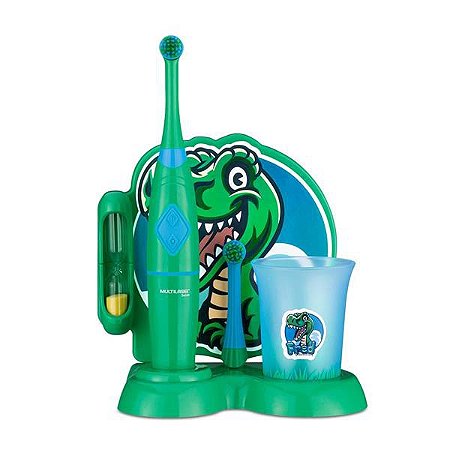 Kit Escova Elétrica Dinossauro Fred - Multikids Baby