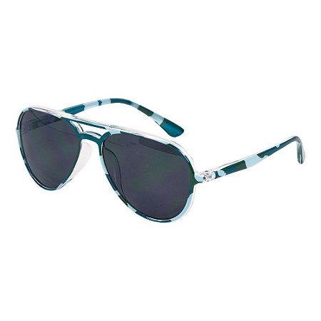 Óculos de Sol Infantil Tamanho Único UV 400 Verde Camuflado - Pimpolho