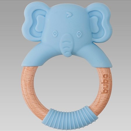 Mordedor Elefante Em Silicone Azul - Buba
