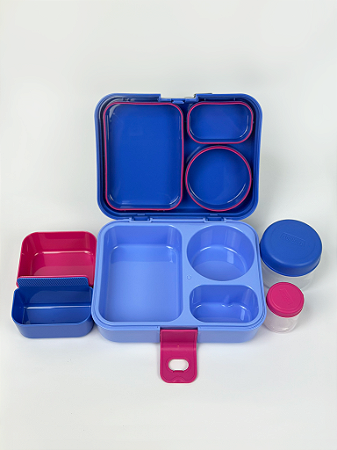 Lancheira Bento Box 8 Peças Roxo e Rosa - Thermos