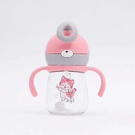 Copo de Treinamento Infantil Tritan com Alça Removível e Canudo Lia - 220ml Petit Piá