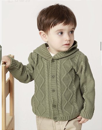 Casaco Verde Tricô - Minilord