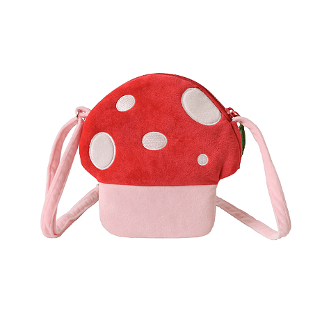 Bolsa Metoo Plush Cogumelo Alça Tiracolo