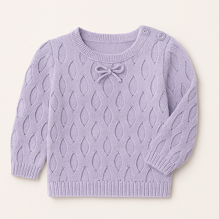 Blusa Tricô Balloon Lilás - Minilady