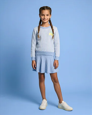 Conjunto Infantil de Tricô Limão Azul - Minilady