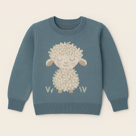 Sweater Manga Longa Ovelhinha - Minilady