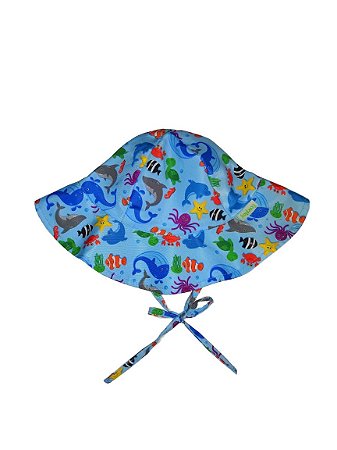 Chapéu de Banho Infantil FPS 50+ Fundo do mar - Ecoeplay