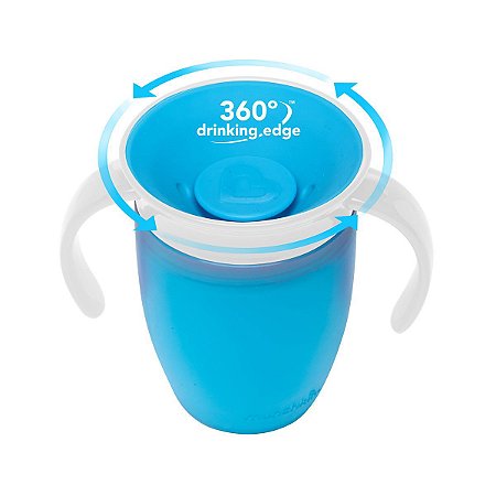 Copo de Treinamento 360 Com Tampa Azul - Munchkin