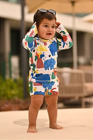 Conjunto Com Proteção UV Amigos da Natureza - Panda Pool