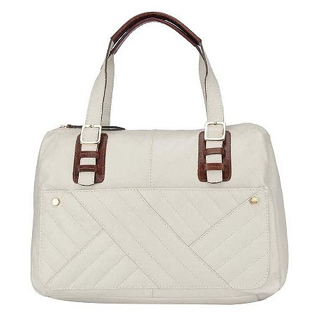 Bolsa Couro Mao Anelise 14, Bege - I14A07C - Le Postiche