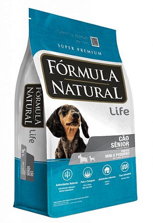 Fórmula Natural Life Cães Sênior Portes Mini e Pequeno 7KG