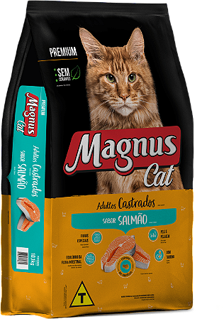 Magnus Cat Premium Gatos Castrados Sabor Salmao 10kg