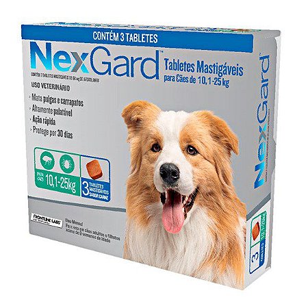 Nexgard Cães de 10,1 a 25kg - 3 Comprimidos