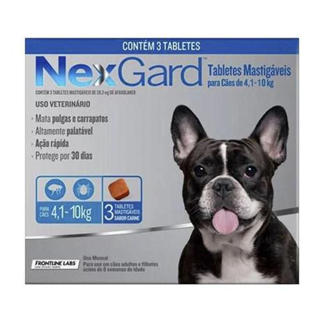 Nexgard Cães de 4,1 a 10kg - 3 Comprimidos