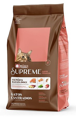 Quatree Supreme Gatos Castrados Salmão 10kg