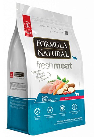 Fórmula Natural Fresh Meat Cães Adultos Porte Médio 12kg