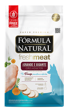 Fórmula Natural Fresh Meat Cães Adultos Portes Grande e Gigante Frango, Mandioca e Alecrim 12kg