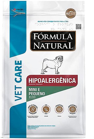 Fórmula Natural Vet Care Hipoalergênica Cães Portes Mini E Pequeno 2kg