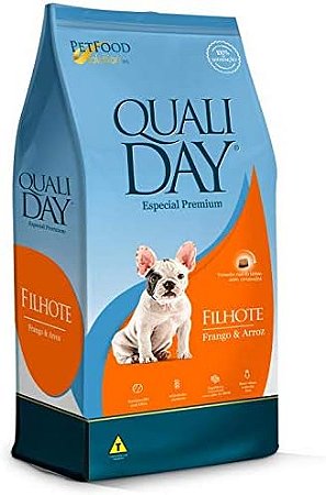 Qualiday para Cães Filhotes de Raças Médias Sabor Frango 3kg